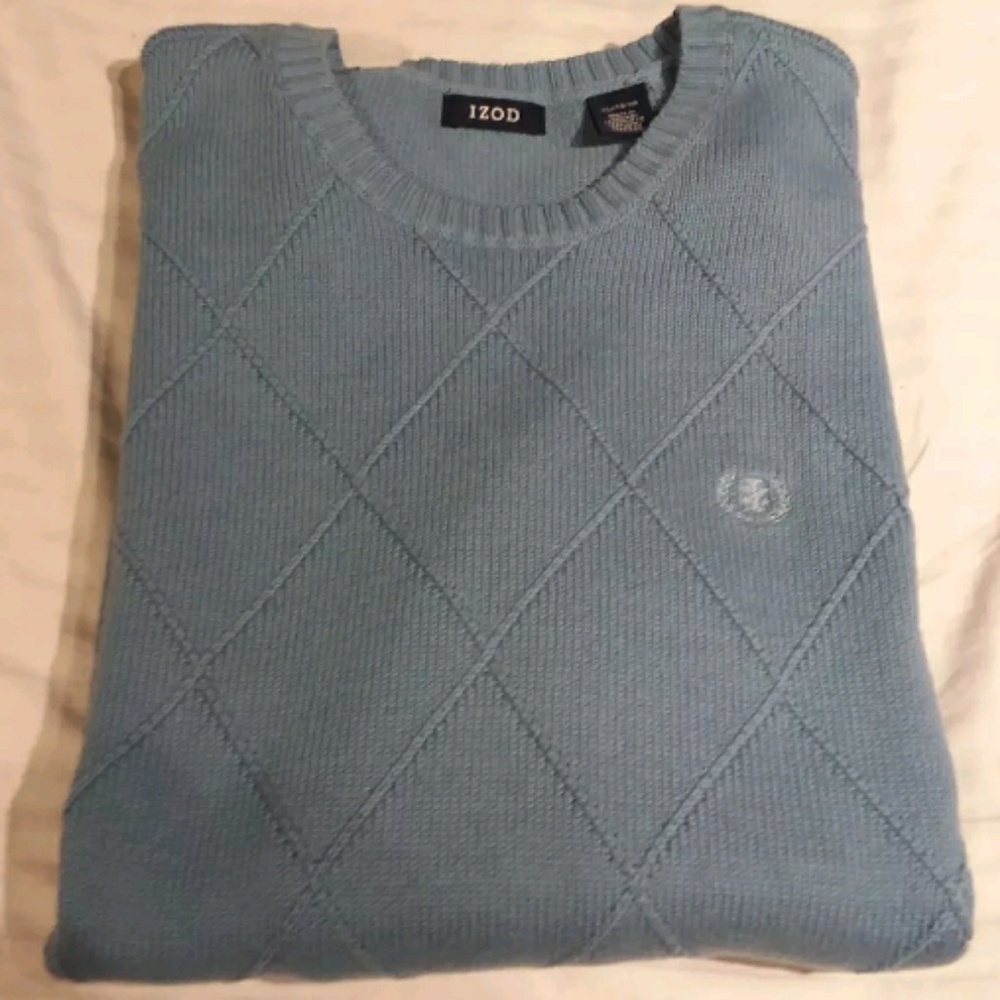 IZOD - XL Crewneck Sweater - Light Blue Color